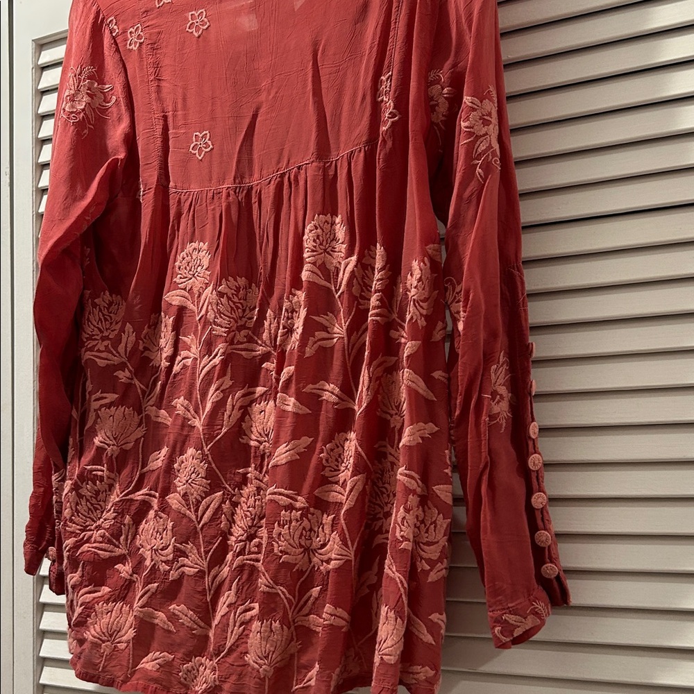 Vintage Johnny Was  Floral Button bohemian  Blouse. S - Picture 2 of 8